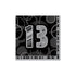13TH BIRTHDAY NAPKINS BLACK GLITZ (16PK)