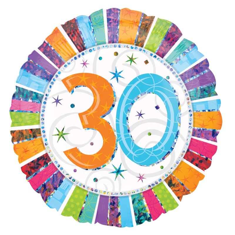 18'' FOIL RADIANT 30 BIRTHDAY