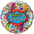 18'' Shooting Stars Birthday Foil Balloon