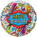 18'' Shooting Stars Birthday Foil Balloon